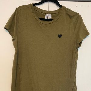 H&M Divided T-shirt with embroidered heart design